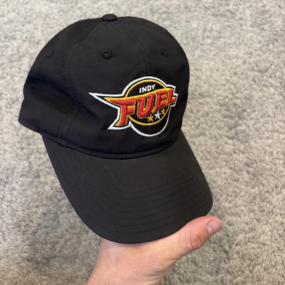Indy Fuel Hat Reebok Center Ice ONE SIZE FITS ALL Baseball Cap Red Black ECHL